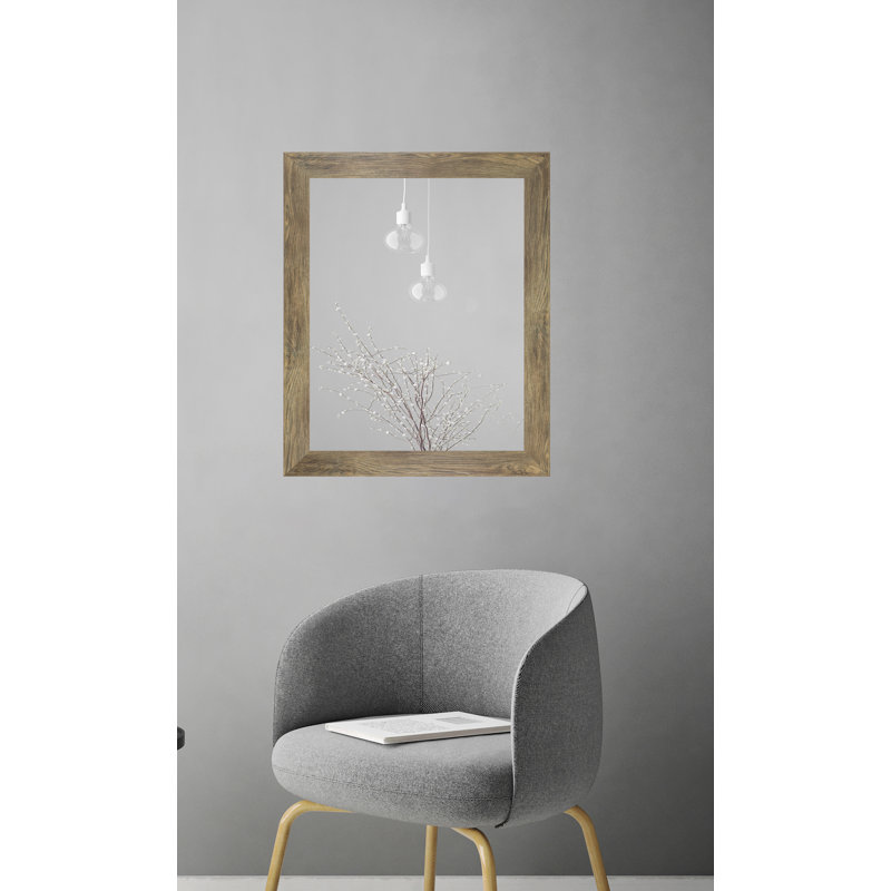 Miroir décoratif traditionnel Blondsville, H 38 po x l 32 po, Brun