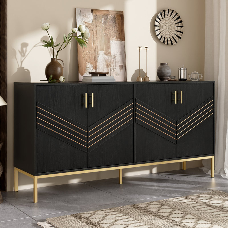160cm Sideboard, Black