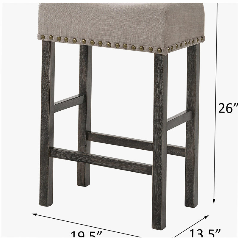 Tabourets brun clair et à hauteur de comptoir (ensemble de 2)