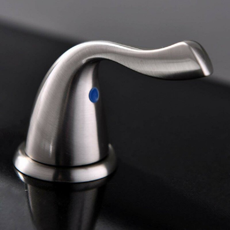 Widespread 2-handle Bathroom Faucet with Drain Assembly, Brushed Nickel