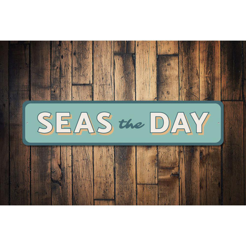 Panneau en aluminium Seas the Day, H 4 po x l 18 po x P 0,04 po