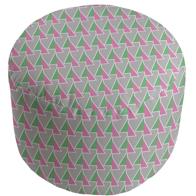 repose-pieds à motifs shifted arrows, Vert et rose