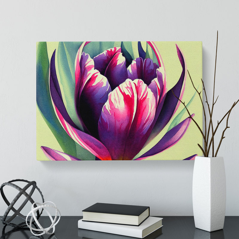 Beguiling Flower - Wrapped Canvas Print, 35cm H x 50cm W x 3cm D