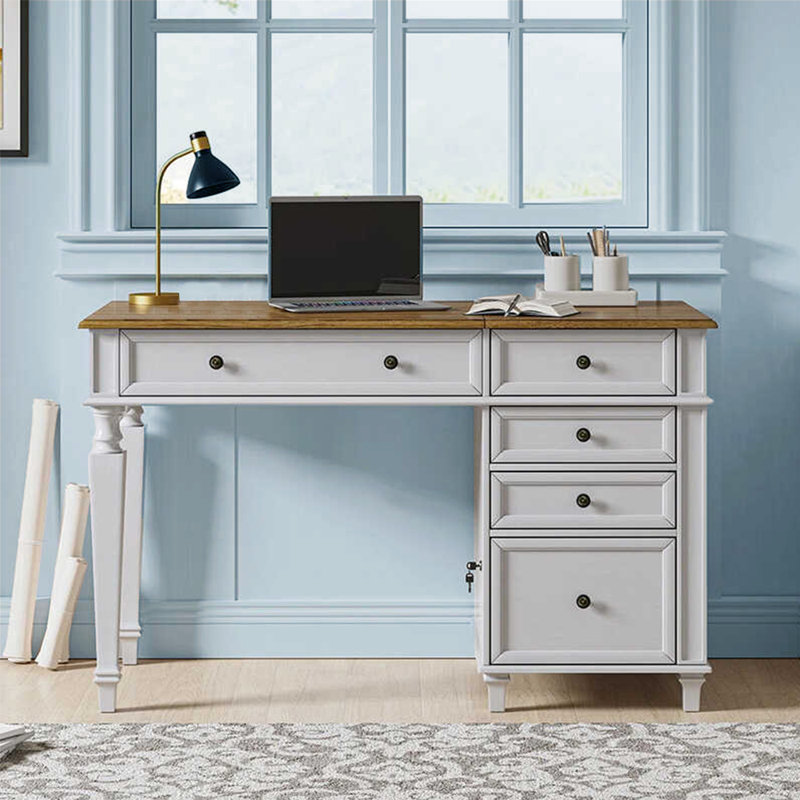 Small desk, Brown/White