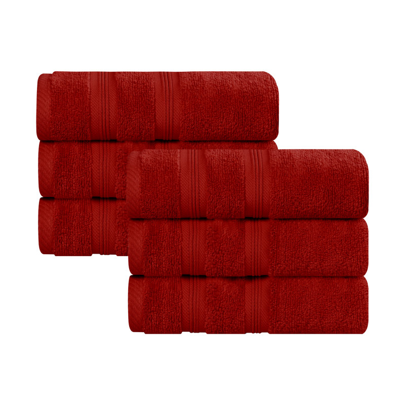 Superior Smart Dry Zero Twist 100% Cotton Towel Set , Crimson