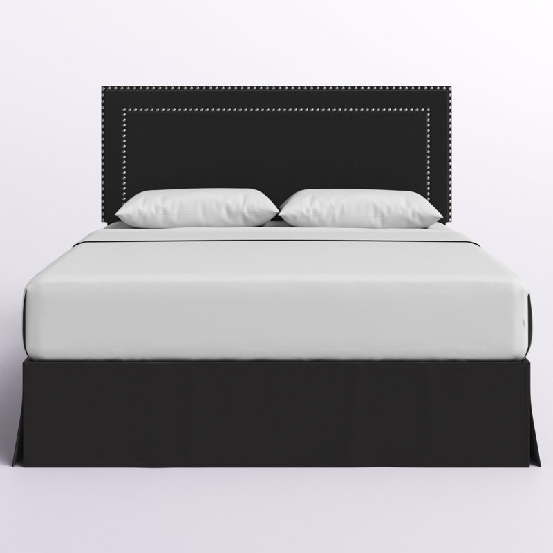 Aroz Upholstered Standard Bed, Black, Queen