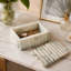 Boîte de rangement en marbre blanc sculpté-2133743803