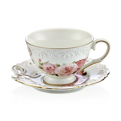 Godoy Porcelain Teacup and Saucer