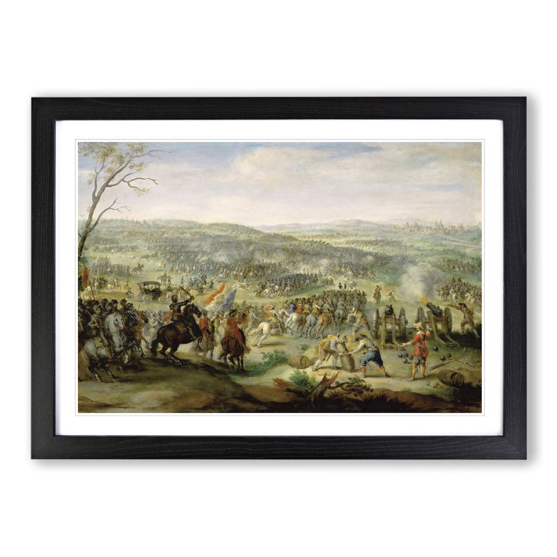 Flemish Proverbs by Pieter Bruegel the Elder - Picture Frame Painting, Black Framed, 27cm H x 36cm W x 2cm D