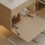 Petit meuble-lavabo flottant simple avec lavabo