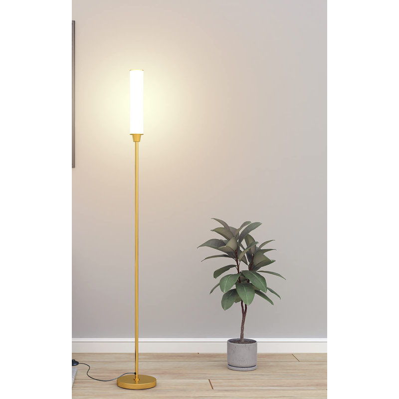 Lampe sur pied 66 "avec télécommande, Doré
