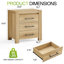 Ensemble de chambre à coucher 3 pièces: cadre de lit, table de chevet et commode-123386406