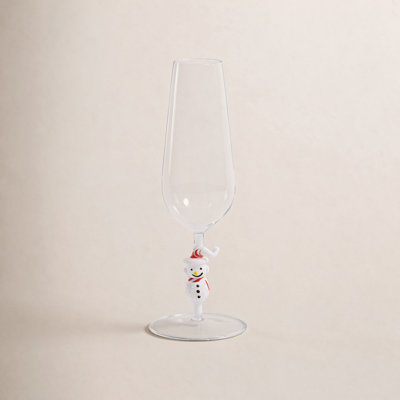 Liliwen Champagne Flutes, Set of 4, Festive Holiday Glassware