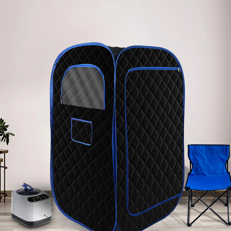 Noir portatif à vapeur. Favorise la circulation sanguine, améliore l'état de la peau. Boîte de conception de fuite - Générateur 3L, télécommande. Noir Augmenter les cellules d'activation. Protection