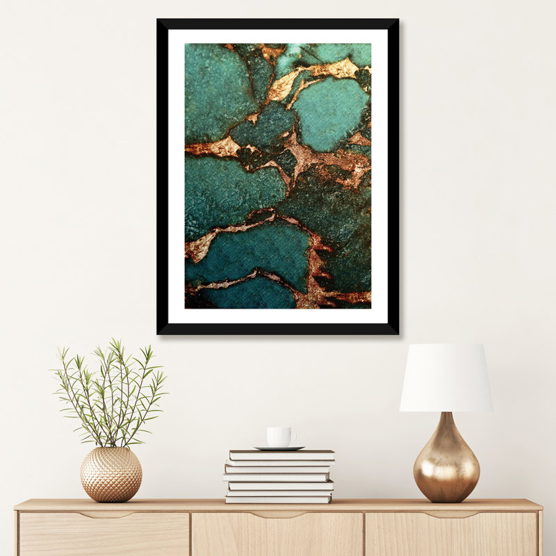 «Emerald» - reproduction d'art, H 24 po x l 16 po x P 1 po, Papier noir