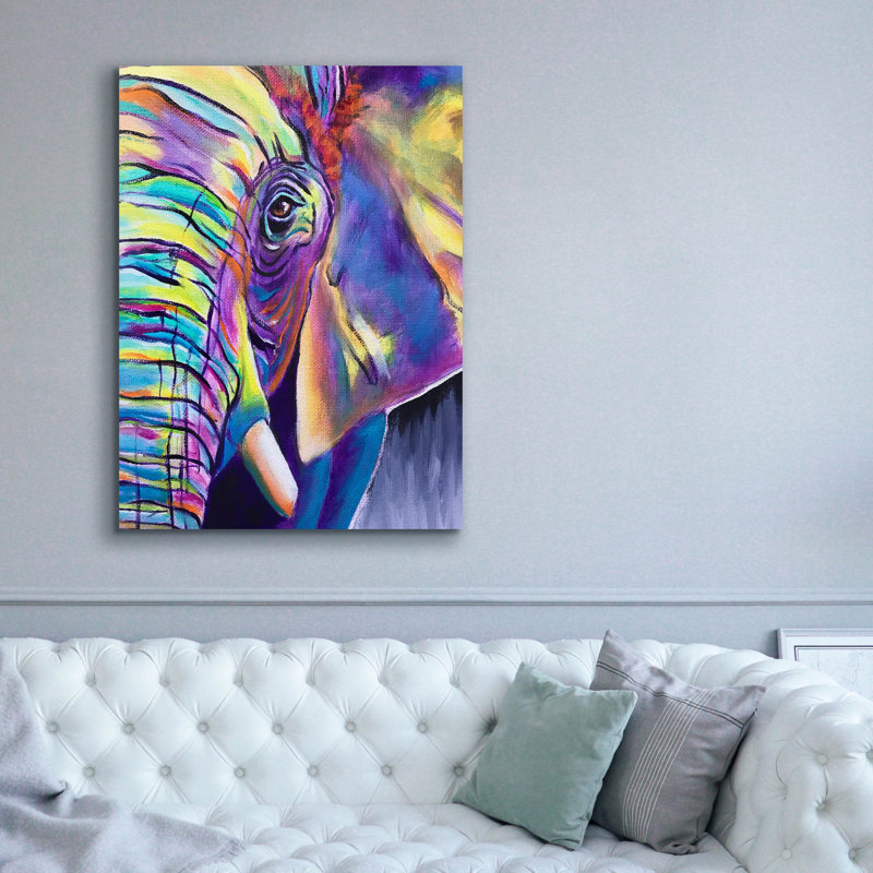 «Elephant - Butterfly Right» par Dawg Painter, H 16 po x l 12 po x P 0,75 po