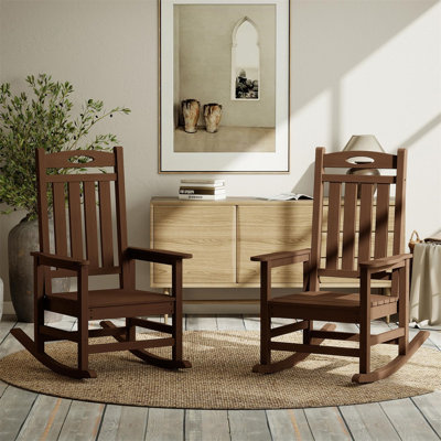 Ensemble de 2 chaises berçantes d'extérieur