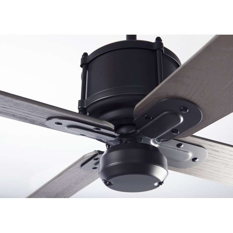 Industry Downrod Ceiling Fan, Remote Control, Dark Bronze, Graywash