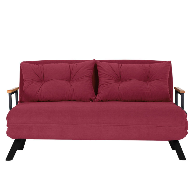 Thrugun 2 Seater Clic Clac Sofa Bed, Maroon