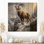 «Minimalist Goat Winter Mountain Adventure - Chèvre», reproduction sur bois
