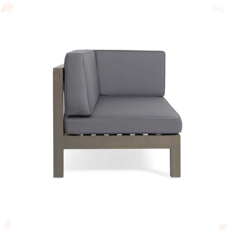 Ensemble de banc d'angle gauche / droit X-Back, Gris foncé