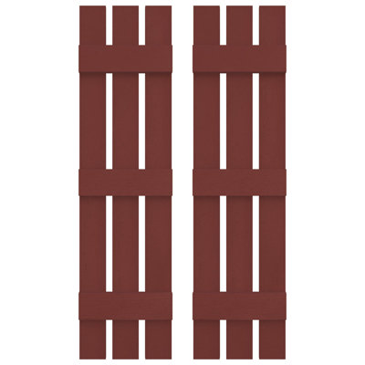 Builders Edge, paire de volets personnalisés à trois planches espacées, planche-n-lattes