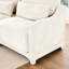 Chenille beige à trois places, deux repose-pieds mobiles, éponge à haute résilience, capitonnage exquis, configuration flexible, tissu d'usure, siège confortable avec base en bois de qualité, ergonomique,-615817230