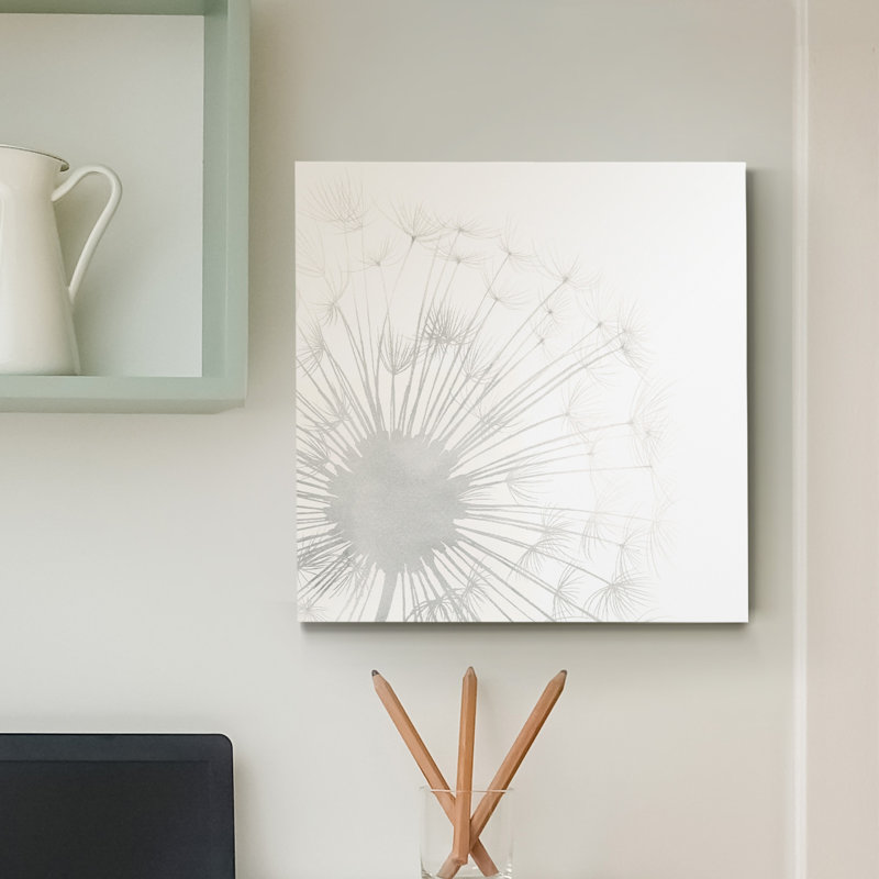 « pissenlit whisper i »-reproduction d’art sur toile tendue, H 40 po x l 40 po x P 1 po