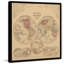The World in Hemispheres 1 Piece Single Picture Frame Wall Art-936331420