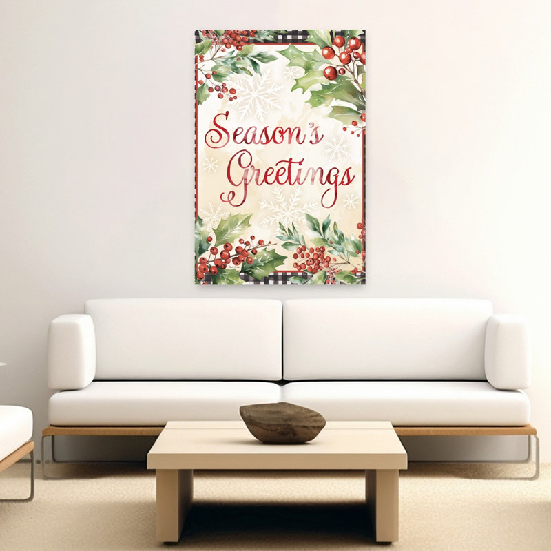 Season's Greetings, art contemporain, H 60 po x l 40 po