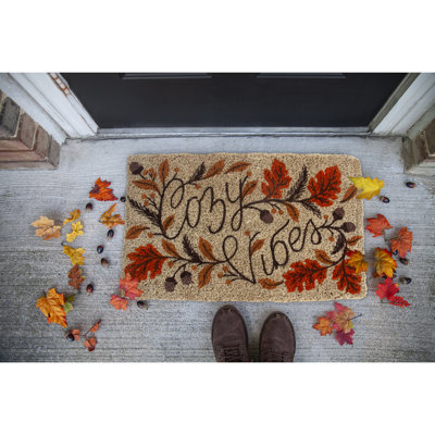 Tapis de porte d'extérieur Cozy Vibes 30 po x 18 po