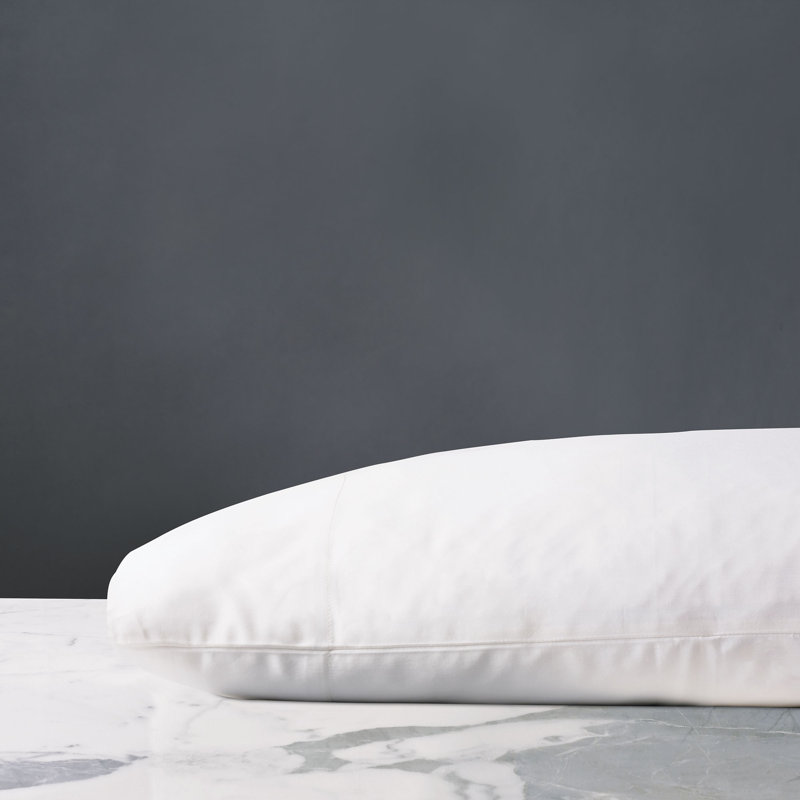 Fresco Egyptian Cotton Sateen Pillowcase, White, King Pillowcase
