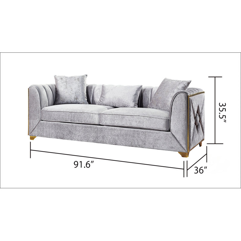Canapé de style moderne en bois, Argent argent
