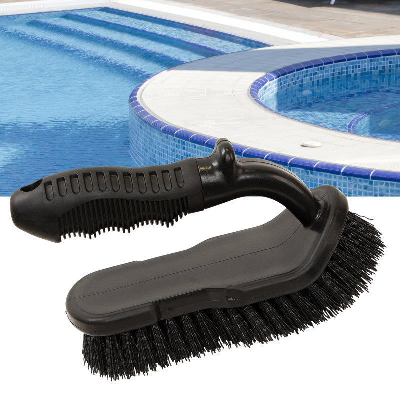 Grande brosse à récurer pour la piscine avec pare-chocs - 8 po