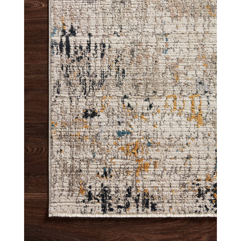 Tapis beige tissé à la machine Ballycraigy, Rectangle 11 pi 6 po x 15 pi 7 po