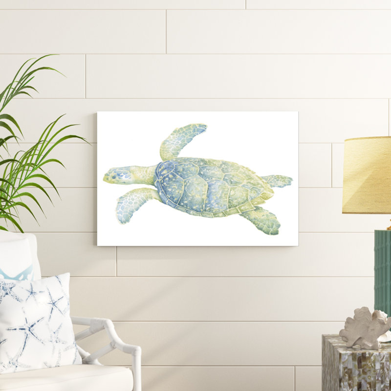 Tortue de mer tranquille II, H 24 po x l 36 po x P 1,25 po