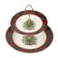 Christmas Tree TARTAN TIERED SERVER 10"