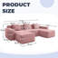 Canapé modulaire en nuage Dreamy: canapé modulaire en U à 3 places avec sièges profonds et repose-pieds amovibles - Canapé moelleux à assemblage nul-1976966399-1976966392