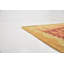 Tapis de zone en laine ivoire/orange 3 pi 3 po x 5 pi one-of-kind main-noué la new age Elland