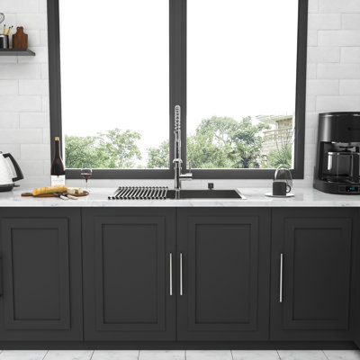 Évier de cuisine à double cuve avec accessoires Dimphia L 33 po x l 22 po avec accessoires