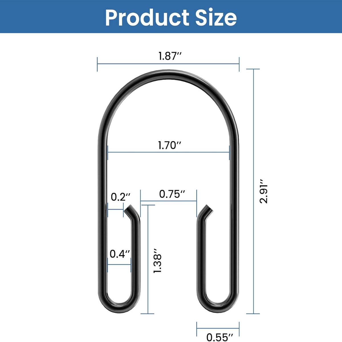 Double Sided Shower Curtain Rings Rust Proof，12 Pcs Shower Hooks For Inside Shower，Smooth Sliding Anti-Drop Double Shower Rings For Curtain
