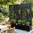 Forson Galvanized Metal Planter Box with Trellis and Wheels-675175615-693428506