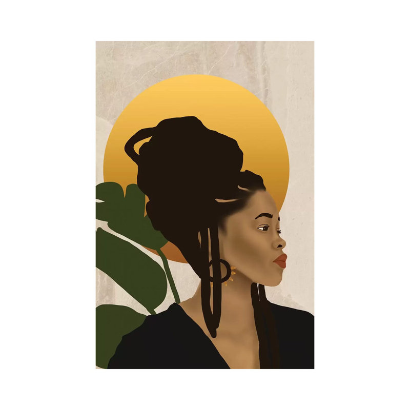 «Orange Sun» par Sarah Dahir, impression sur toile tendue, H 12 po x l 8 po x P 0,75 po