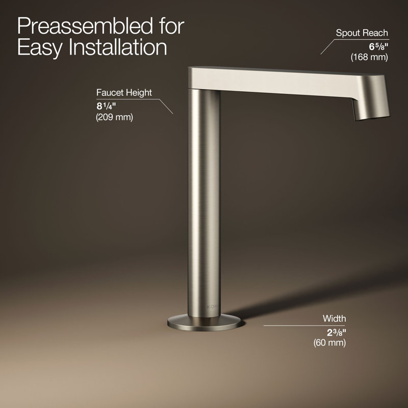Components™ Bathroom Sink Spout with Row Design, Vibrant Brushed Nickel
