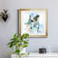 Chouette sur fond bleu - peinture encadrée-1806752017-1806752018
