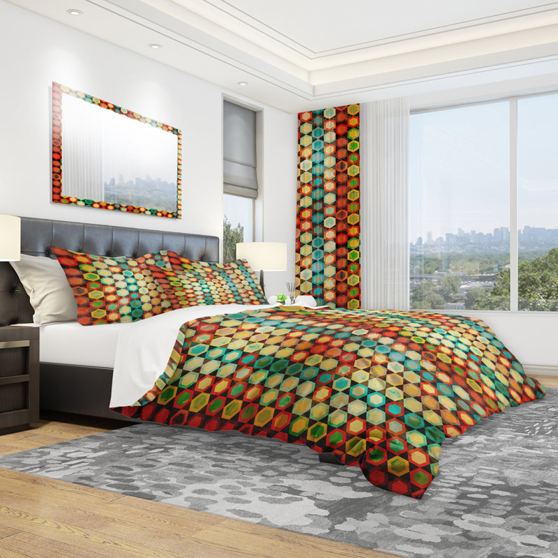 Ensemble de housse de couette moderne et contemporaine, Housse de couette très grand + 2 taies décoratives