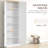 Kitchen Storage Unit, 67" Freestanding With 4 Doors And Adjustable Shelves, White For Practical Pantry Cabinet, More Space