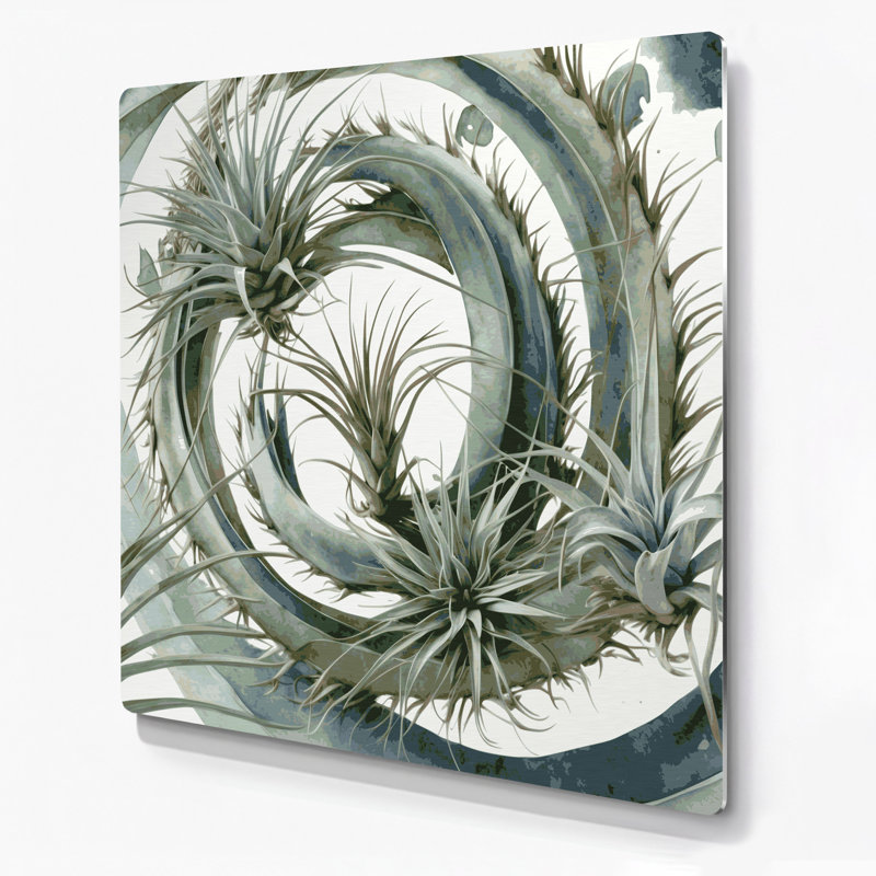 Art mural en métal Botanical Air Plants, H 144 po x l 144 po x P 0,05 po