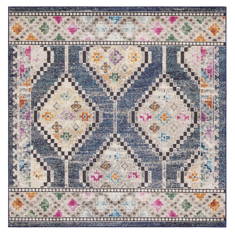 Ekam Performance Southwestern Rug, Square 6'7"