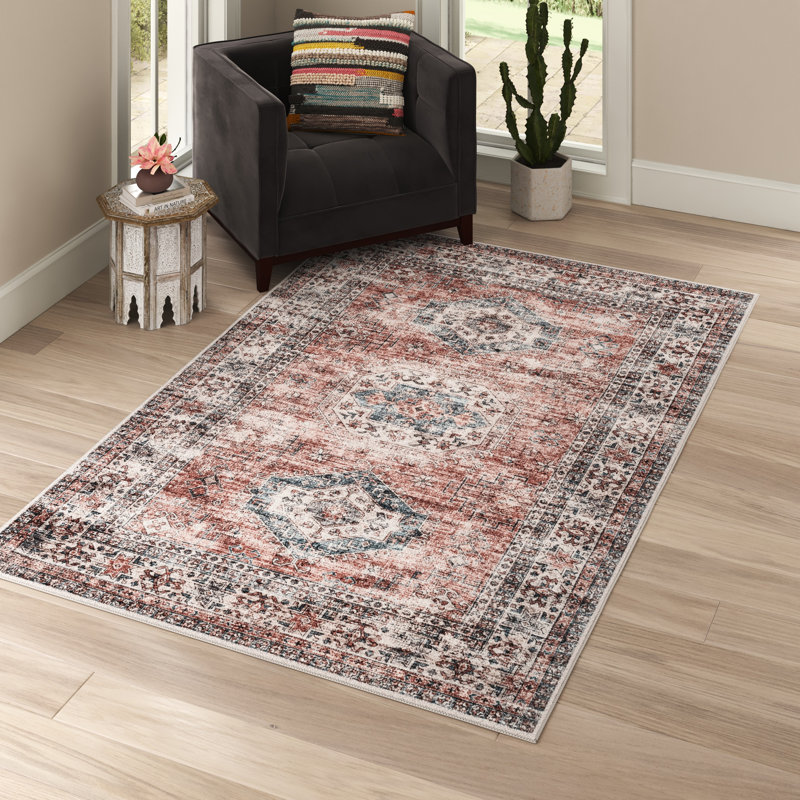 Tapis lavable à la machine Eckhoff Medallion, Rectangle 6 pi x 9 pi
